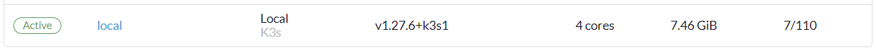 k3s local cluster